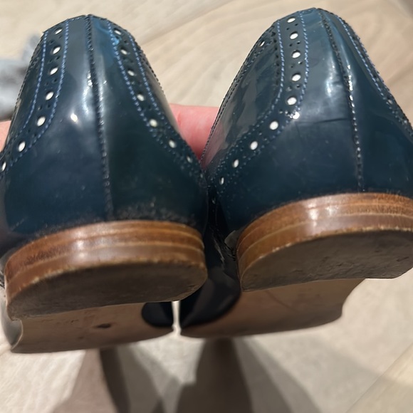 Manolo Blahnik flats patent blue size 40 - Picture 4 of 6